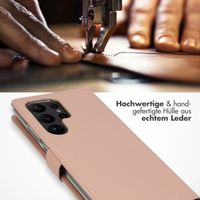 Selencia Echtleder Klapphülle für das Samsung Galaxy S23 Ultra - Dusty Pink