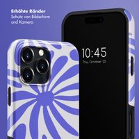 Selencia Vivid Tough Back Cover MagSafe für das iPhone 16 Pro Max - Modern Bloom Sapphire Blue