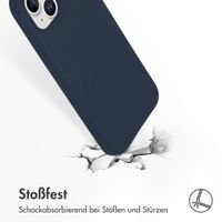 Accezz Liquid Silikoncase für das iPhone 15 Plus - Dunkelblau