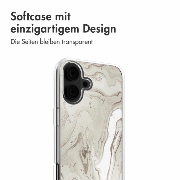 imoshion  Design Hülle für das iPhone 16 - Sandy Marble