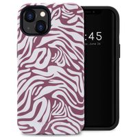 Selencia Vivid Tough Back Cover für das iPhone 13 - Trippy Swirl Dark Rose