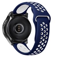 imoshion Silikonband Sport für Garmin Venu / Vivoactive 3 / Forerunner 245 - Blau / Weiß