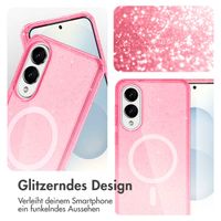 imoshion Sparkle Back Cover mit MagSafe Samsung Galaxy S25 Edge - Rosa