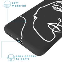 imoshion Design Hülle Samsung Galaxy S21 - Line Art Woman White