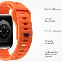 imoshion Active Sport Silikonarmband für die Apple Watch Series 1-10 / SE / Ultra (2) (44/45/46/49 mm) - Orange