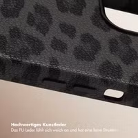 Selencia Sabi Backcover Leopardenmuster mit MagSafe Apple iPhone 14 - Midnight Black