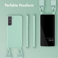 Selencia SilikonHülle mit abnehmbarem Band Samsung Galaxy S21 - Türkis
