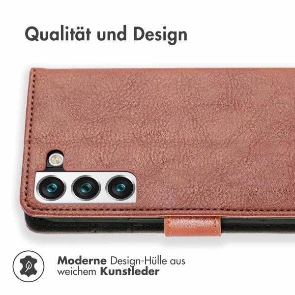 imoshion Luxuriöse Klapphülle Samsung Galaxy S22 - Braun