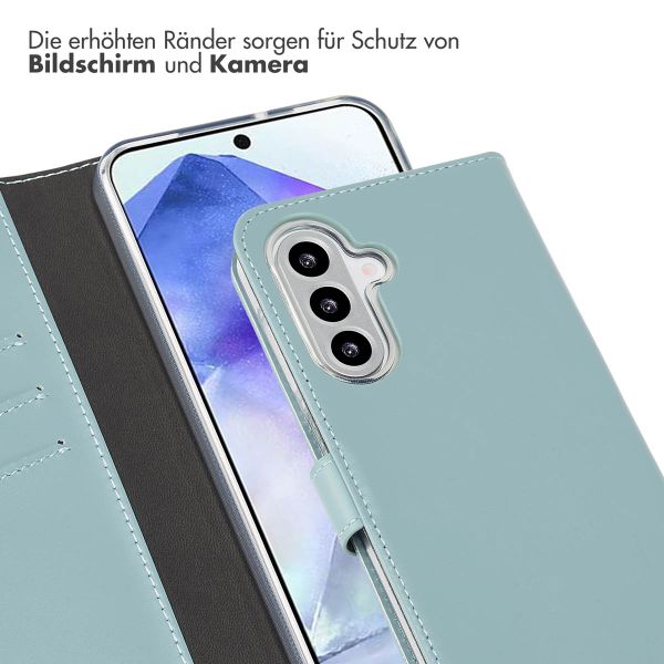 Selencia Echtleder Klapphülle Samsung Galaxy A26 - Air Blue