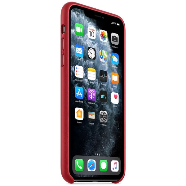 Apple Leder-Case Rot für das iPhone 11 Pro Max