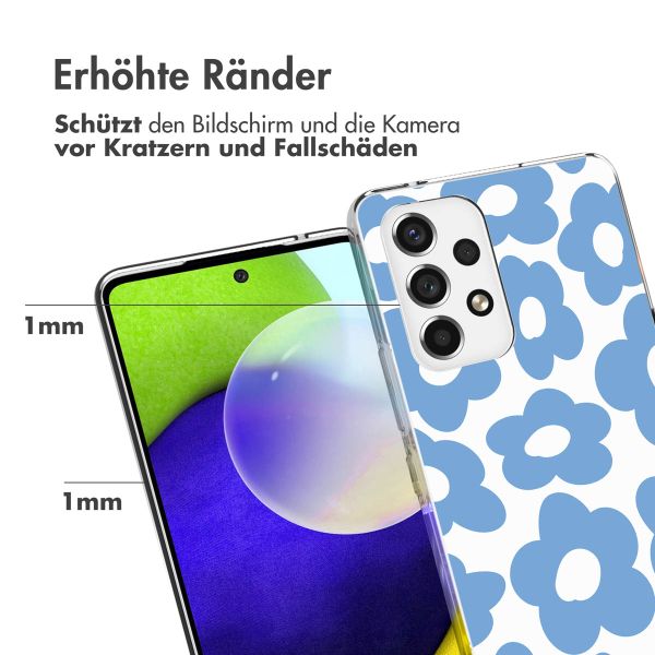 imoshion Design Hülle Samsung Galaxy A53 - Retro Blue Flowers