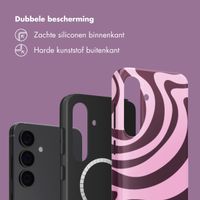 Selencia Vivid Rückabdeckung mit MagSafe Samsung Galaxy S24 - Wavy Swirl Pink Plum