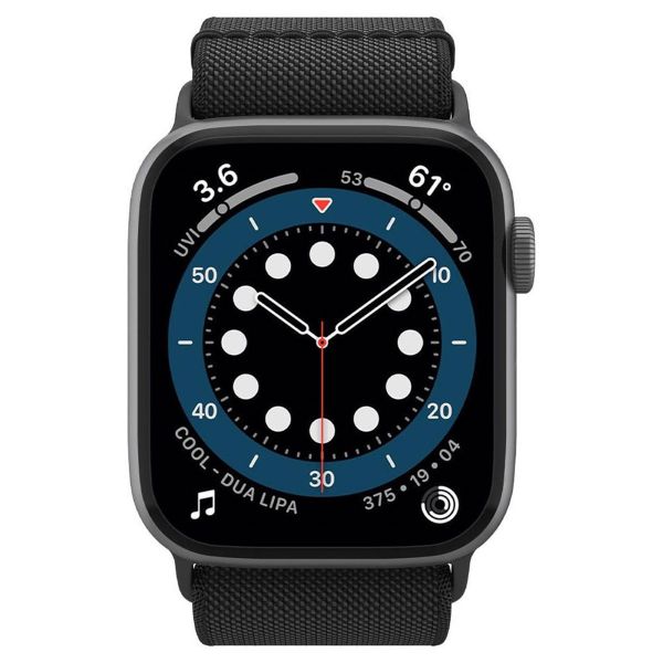 Spigen Lite Fit Armband für das  Apple Watch Series 1 t/m 11 / SE / Ultra (44/45/46/49 mm) - Schwarz