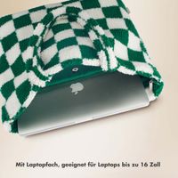 Selencia Zaya Tote Bag - Teddy Laptoptasche 16 Zoll - Checkered Green