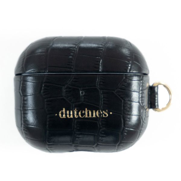 Dutchies Leather Case für Apple AirPods 3 (2021) - Crocodile Chic Noir