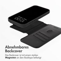 Accezz 2-in-1 Klapphülle aus Leder mit MagSafe Apple iPhone 18 Pro / 17 Pro - Onyx Black