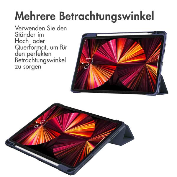 imoshion Trifold Hardcase Klapphülle für das iPad Pro 11 (2018/2020/2021/2022) - Dunkelblau