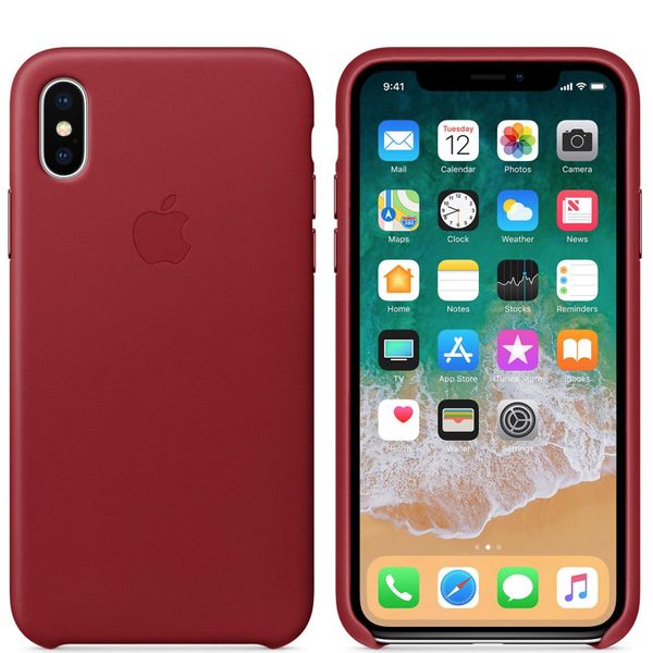 Apple Leder-Case Red für das Apple iPhone X(s)