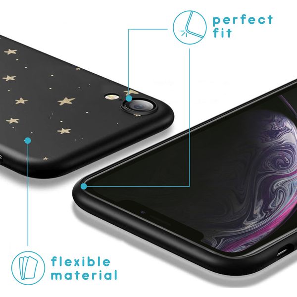 imoshion Design Hülle für das iPhone Xr - Sterne / Schwarz