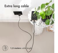 imoshion 3-in-1-Kabel - Lightning-, USB-C- und Micro-USB-Kabel - Geflochtenes Gewebe - 1,5 Meter - Schwarz