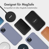 Accezz Liquid Silikoncase mit MagSafe für das iPhone 15 Plus - Lavender Grey