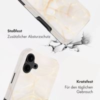 Selencia Vivid Back Cover Apple iPhone 16 - Golden Beige Marble