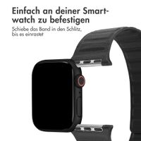 Accezz Magnetisches Echtlederarmband für Apple Watch | 38/40/41/42 mm - Schwarz