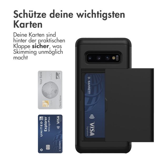 imoshion Backcover mit Kartenfach für das Samsung Galaxy S10 - Schwarz