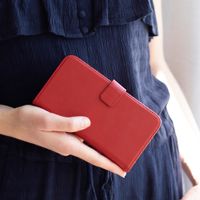 Selencia Echtleder Klapphülle Samsung Galaxy A42 - Rot