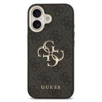 Guess 4G Metal Logo Back Cover Apple iPhone 17 - Gold Edge - Black