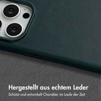 Accezz Vintage Leather Magsafe Backcover Apple iPhone 14 Pro - Smokey Green