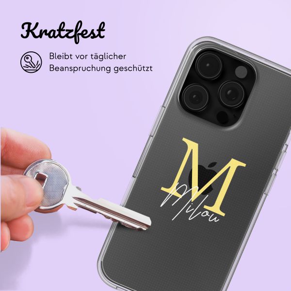 Personalisierte Hülle mit Buchstaben iPhone 16 Pro Max - Transparent