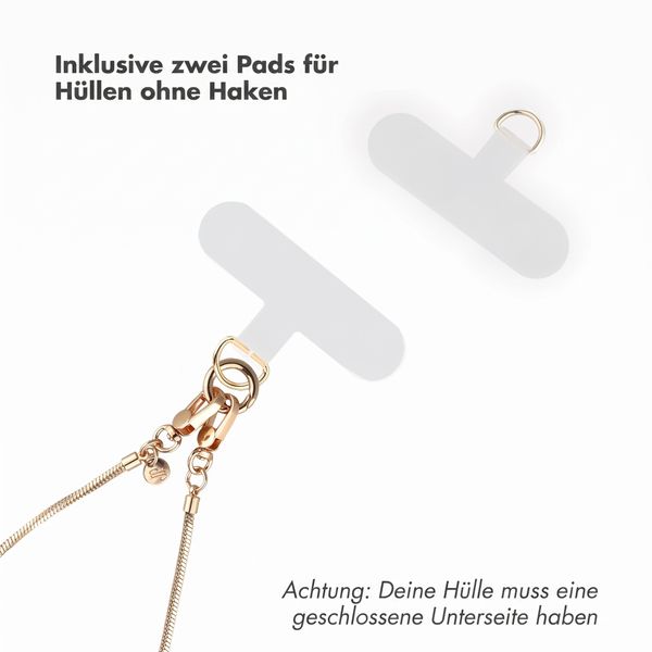 Selencia Sleek Chain-Handykette (kurz 115 cm) - Gold