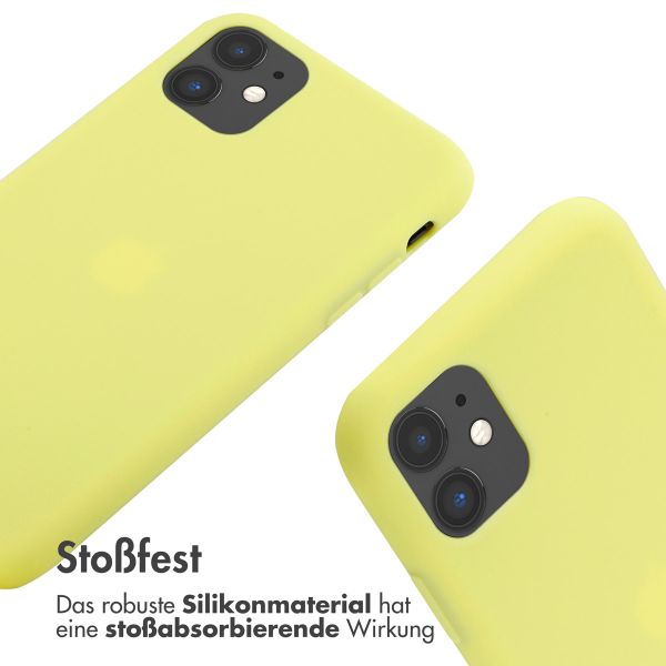 imoshion Silikonhülle mit Band für das iPhone 11 - Gelb