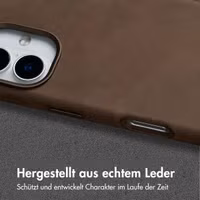 Accezz Vintage Leather Magsafe Backcover Apple iPhone 16 - Rustic Brown