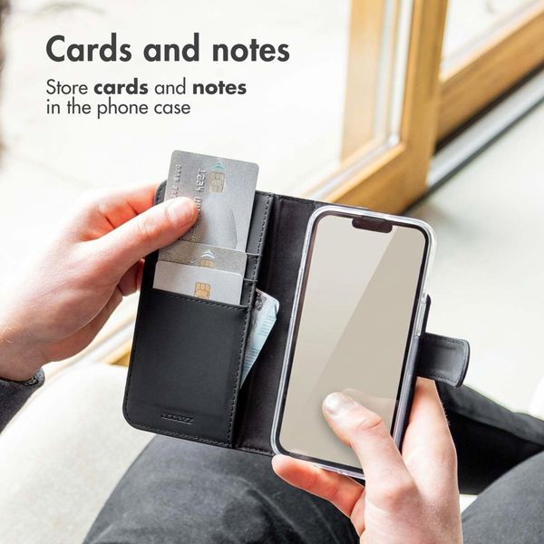 Accezz Wallet TPU Klapphülle Apple iPhone 16 Pro - Schwarz