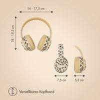 imoshion Special Edition - Kabellose Kinderkopfhörer mit Leopardenmuster LED Light - Dezibelbegrenzer - Mit AUX-kabel - Leopard