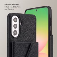 Selencia Sera HandyHülle mit Kordel und Umschlag-Kartenhalter Samsung Galaxy A57 (5G) - Schwarz