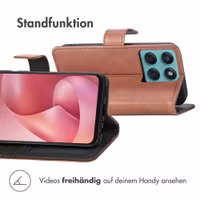 imoshion Luxuriöse Klapphülle Motorola Moto G57 Power - Braun