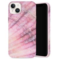 Selencia Aurora Fashion Back Case für das iPhone 14 Plus - ﻿Strapazierfähige Hülle - 100 % recycelt - Ocean Shell Purple