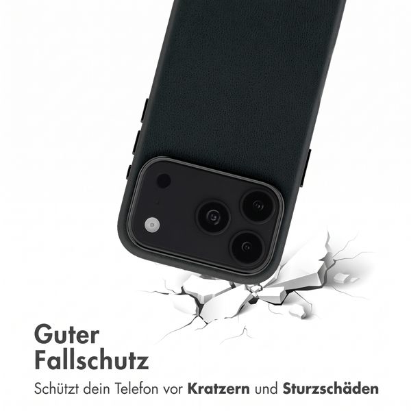 Accezz MagSafe Leather Backcover Apple iPhone 18 Pro / 17 Pro - Onyx Black