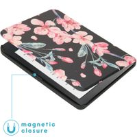 imoshion Design Slim Hard Case Klapphülle Kobo Clara HD - Blossom Watercolor Black