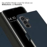 Selencia Echtleder Klapphülle Samsung Galaxy S23 FE - Blau