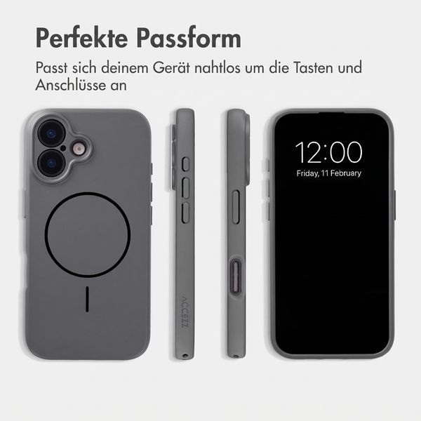 Accezz Grip Backcover mit MagSafe Apple iPhone 16 - Grau