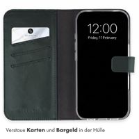 Selencia Echtleder Klapphülle Apple iPhone 18 Pro Max / 17 Pro Max - Grün
