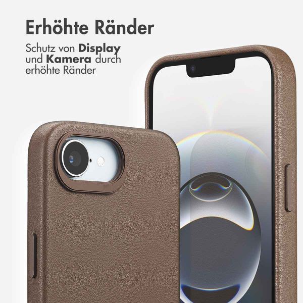 Accezz MagSafe Leather Backcover Apple iPhone 16e - Kaffeebraun
