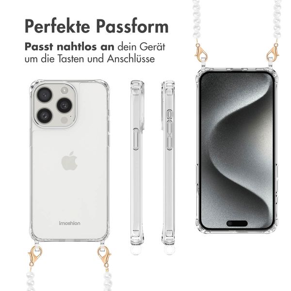 imoshion Backcover mit Handyketten Apple iPhone 15 Pro Max - Perlen