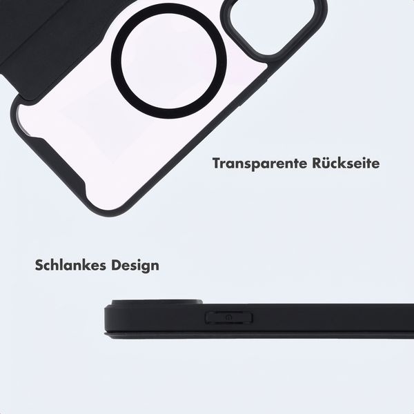 imoshion Transparente Bookcase mit MagSafe Apple iPhone 15 - Schwarz
