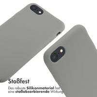 imoshion Silikonhülle mit Band für das iPhone SE (2022 / 2020) / 8 / 7 - Hellgrau