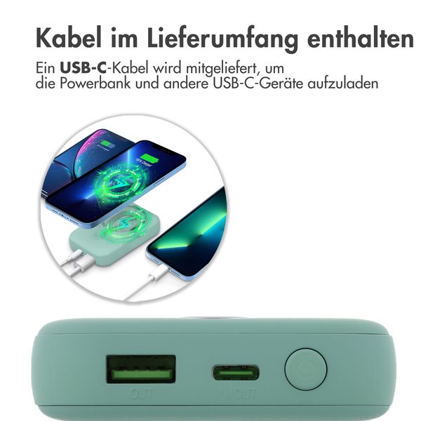 imoshion MagSafe Powerbank 10.000 mAh - Kabellose Powerbank - Salbeigrün